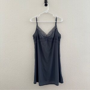 Elle Macpherson Gray Lace Slip - Lingerie Coquette Romantic - L